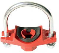 Хомут резьбовой седёлка с U-образной скобой, диаметр 32 мм, переход на 15 мм