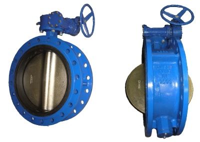 Затвор поворотный дисковый чугунный фланцевый BUV-FL Серия 226 с рукояткой и редуктором В Красноярске